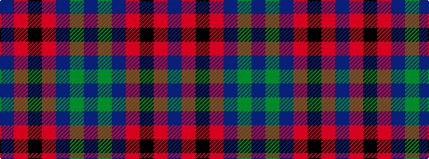 idealised woven sample of pattern BGBRKRB