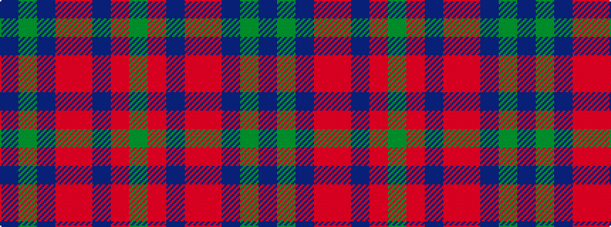idealised woven sample of pattern BGBRRBRG