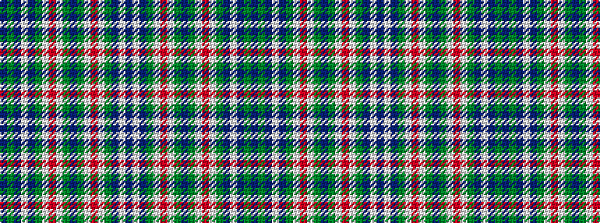 idealised woven sample of pattern BGBWBGWRWGBGWRWGBWB