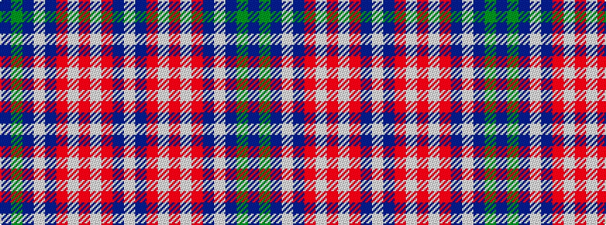 idealised woven sample of pattern BGBWBRWRWRBW
