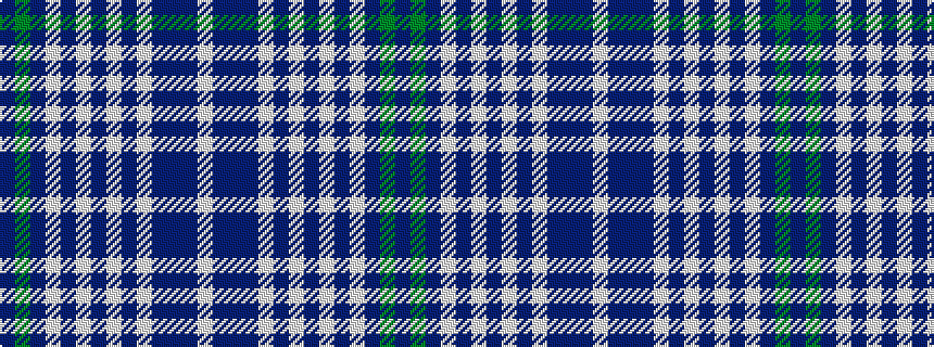 idealised woven sample of pattern BGBWBWBWBWBBBW