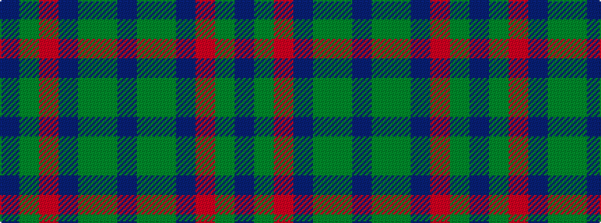 idealised woven sample of pattern BGGBRGB