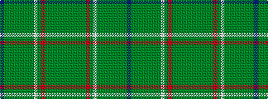 idealised woven sample of pattern BGGGGGGGGWGRGGGGGG