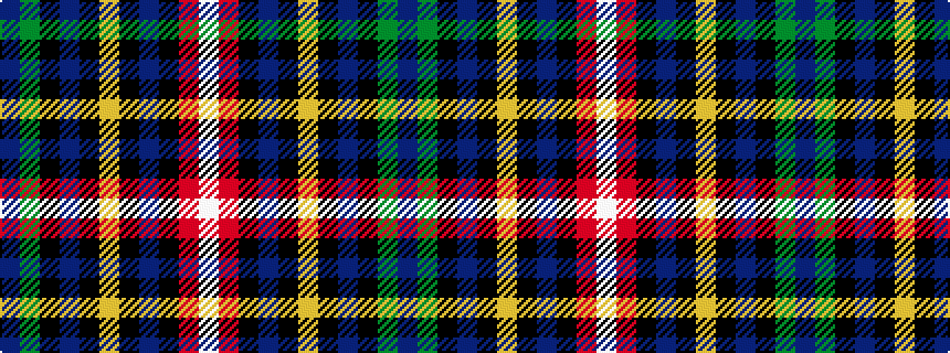 idealised woven sample of pattern BGKBKYKBKRW