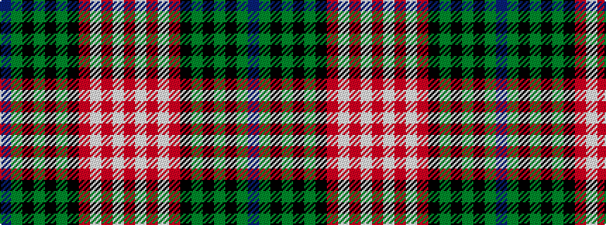 idealised woven sample of pattern BGKGKGKRWRWR