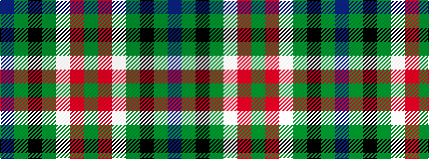 idealised woven sample of pattern BGKGWRG