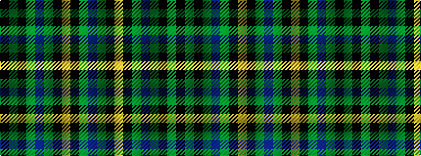 idealised woven sample of pattern BGKYKGBGKGK