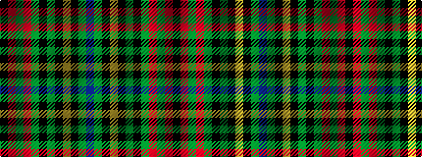 idealised woven sample of pattern BGKYKGKGRGRK