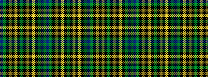 idealised woven sample of pattern BGKYKYKGKYKYKGBG