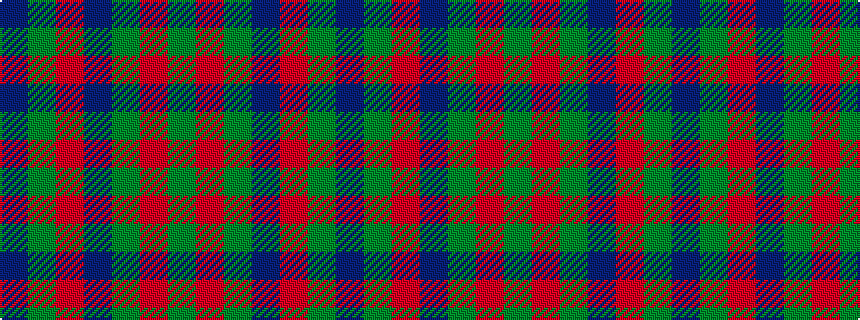 idealised woven sample of pattern BGRBGRG