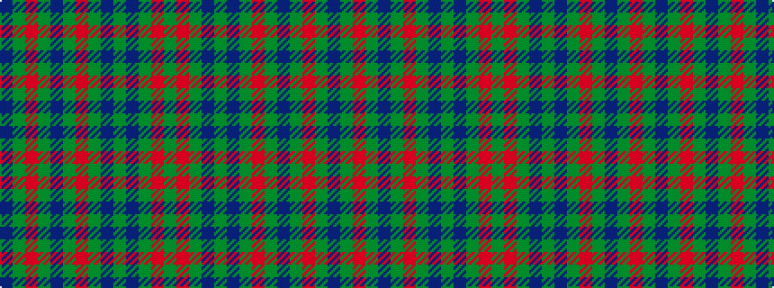 idealised woven sample of pattern BGRGBGRGBGBGRG