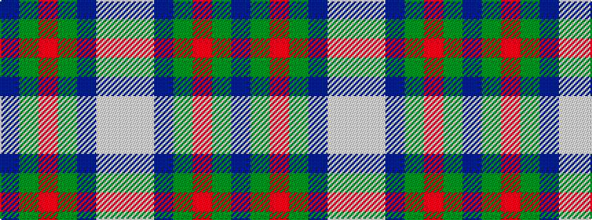 idealised woven sample of pattern BGRGBWW