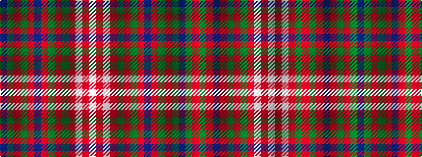 idealised woven sample of pattern BGRGRBRGRGRWRW