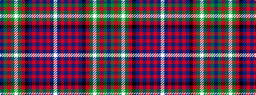 idealised woven sample of pattern BGRGWGRKBRBRBRBW