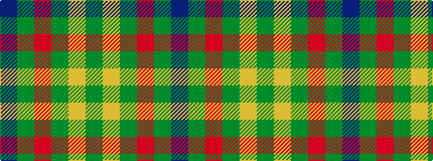 idealised woven sample of pattern BGRGYG