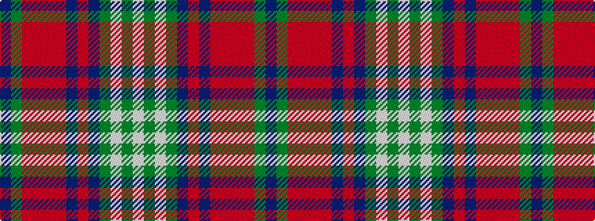 idealised woven sample of pattern BGRRRRBRBGWGW