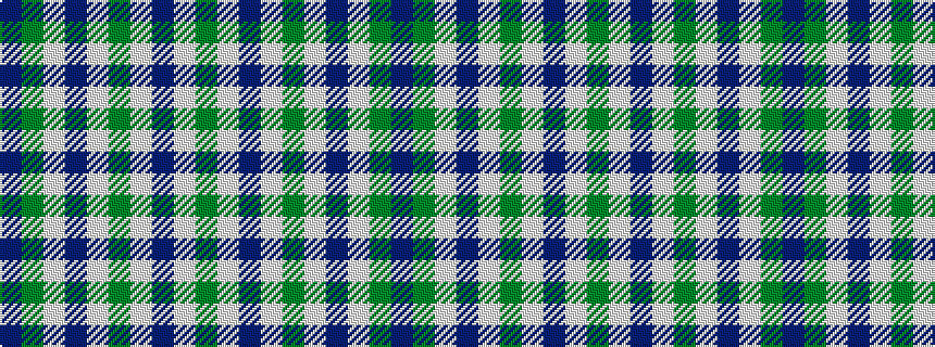 idealised woven sample of pattern BGWBWGWBWG