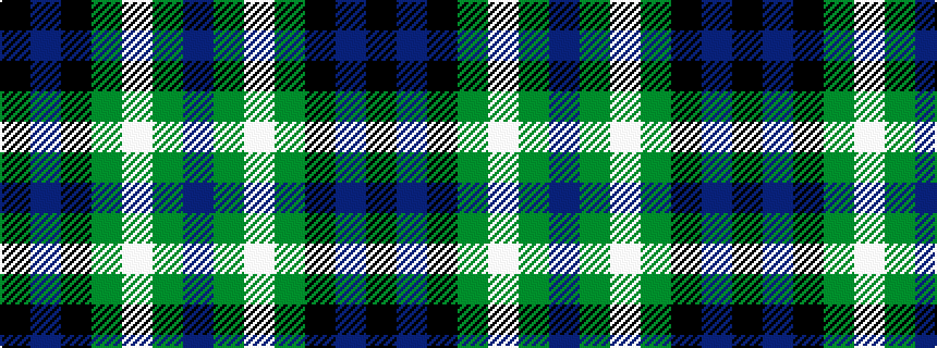 idealised woven sample of pattern BGWGKBK