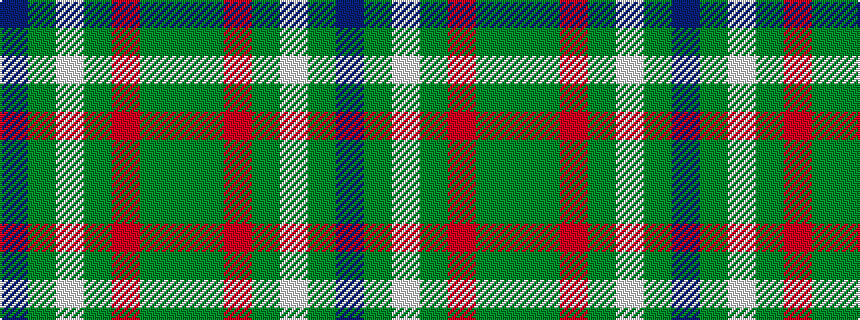 idealised woven sample of pattern BGWGRGG