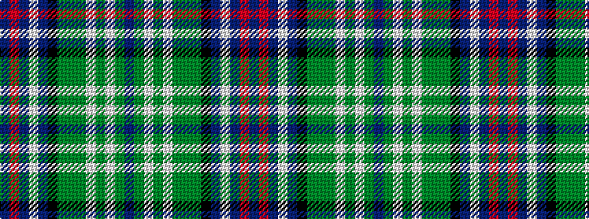 idealised woven sample of pattern BGWGWGGGKBWBRB