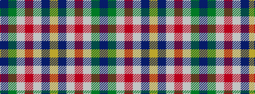 idealised woven sample of pattern BGWRWBY