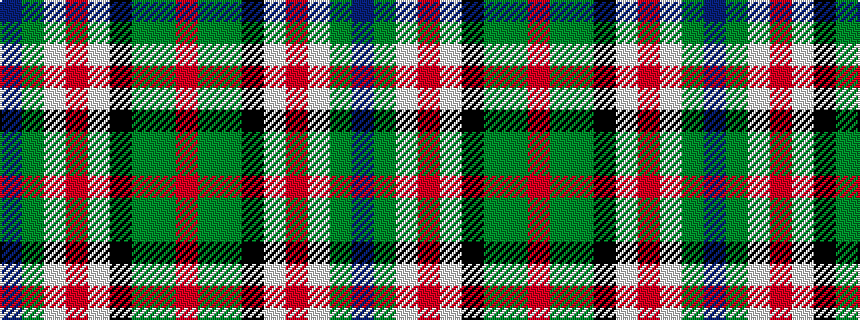 idealised woven sample of pattern BGWRWKGGR
