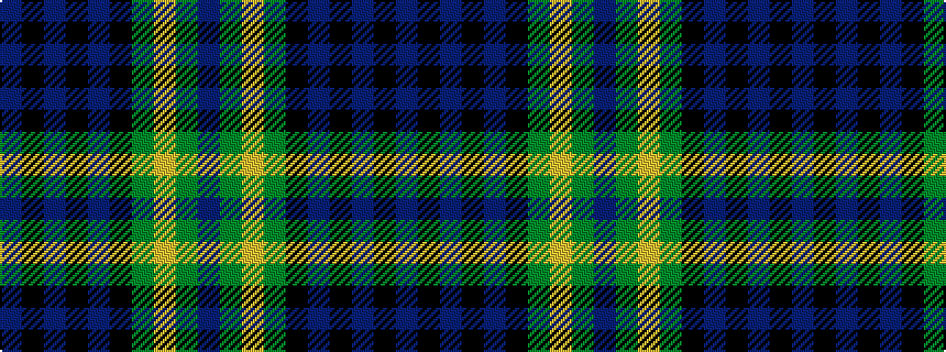 idealised woven sample of pattern BGYGKBKBKB