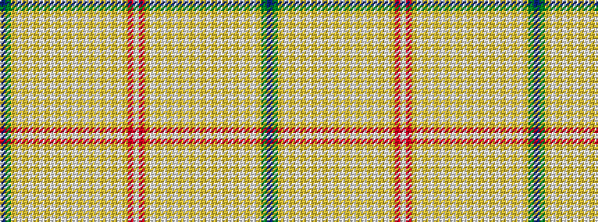 idealised woven sample of pattern BGYWYWYWYWYWYWYWYWYWYWYRW