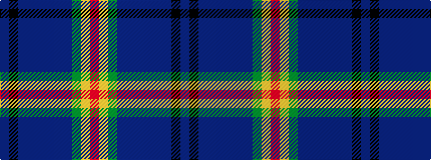 idealised woven sample of pattern BKBBBBBBGYR