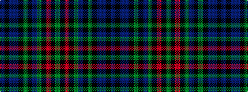 idealised woven sample of pattern BKBBKGKBGKRKG