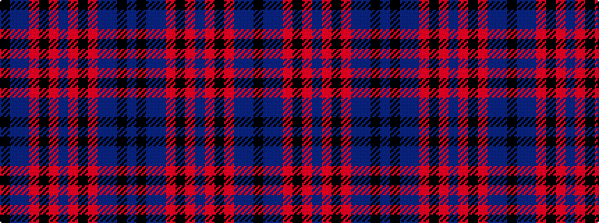 idealised woven sample of pattern BKBBRKRBRKRBBK