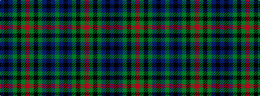 idealised woven sample of pattern BKBGKGRGKGBKBG