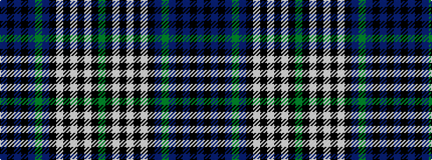 idealised woven sample of pattern BKBKBGBKWKWKWKG