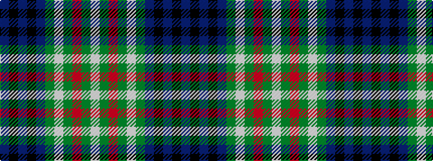 idealised woven sample of pattern BKBKBGWGRGW