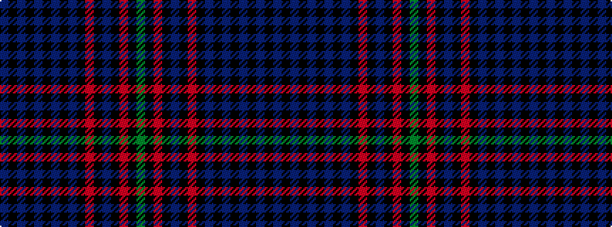 idealised woven sample of pattern BKBKBKBKBKRKBKRKG