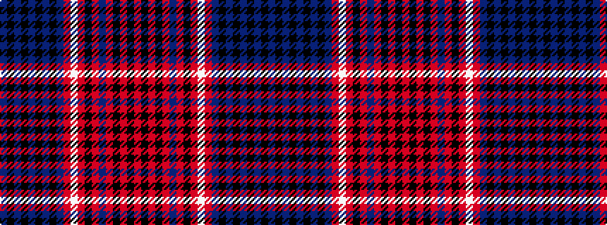 idealised woven sample of pattern BKBKBKBKBRWRKRBRKRKR