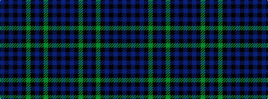 idealised woven sample of pattern BKBKBKGKBKGKBKB