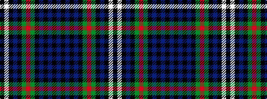 idealised woven sample of pattern BKBKBKGRGKBKWK