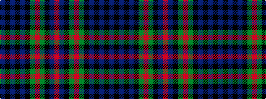 idealised woven sample of pattern BKBKBKGRGKBR