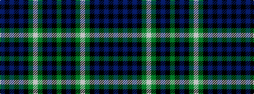 idealised woven sample of pattern BKBKBKGWGKBKG