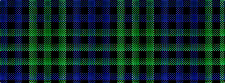idealised woven sample of pattern BKBKGKG