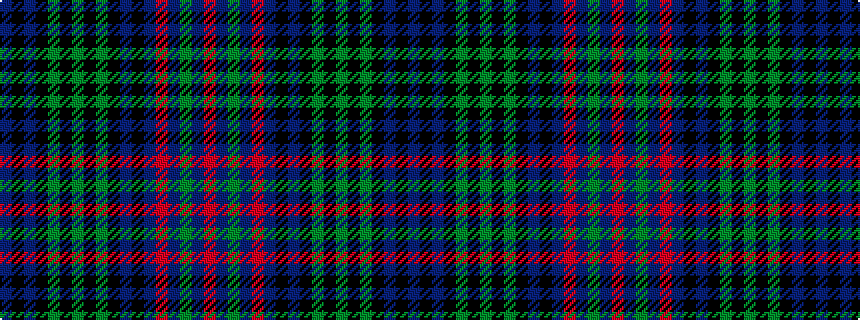 idealised woven sample of pattern BKBKGKGKGKBKBRBGBR