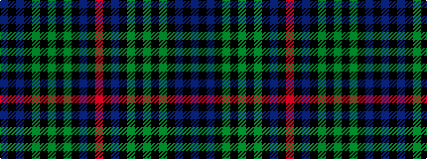 idealised woven sample of pattern BKBKGKGKGKBKR