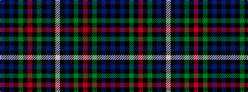 idealised woven sample of pattern BKBKGKRKGKBKW