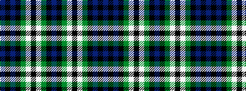 idealised woven sample of pattern BKBKGWKWGKB