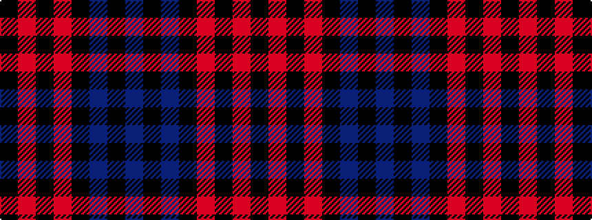 idealised woven sample of pattern BKBKRKRK