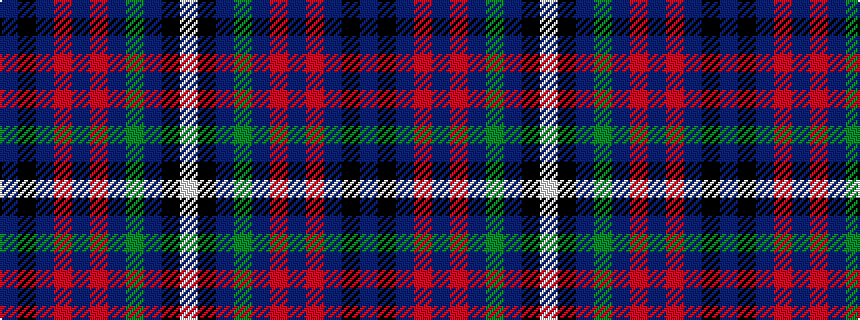idealised woven sample of pattern BKBRBRBGBKW