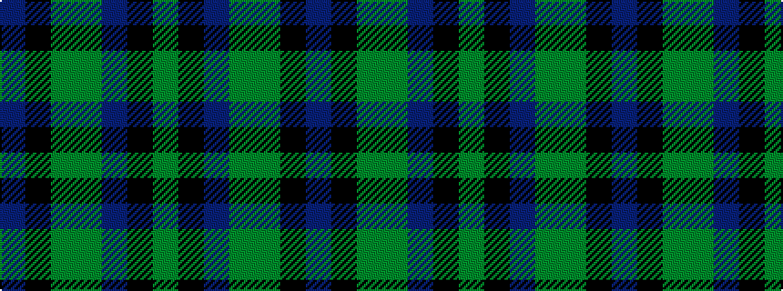 idealised woven sample of pattern BKGGBKG