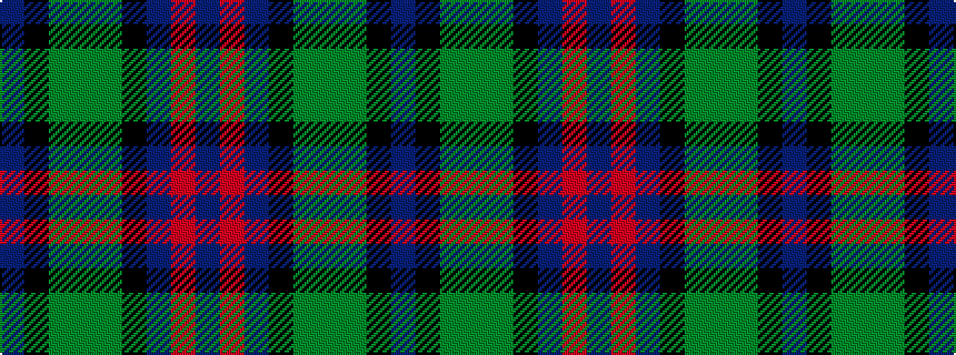 idealised woven sample of pattern BKGGGKBRB