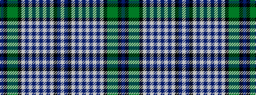 idealised woven sample of pattern BKGGGKWBWBWBWBWKBW